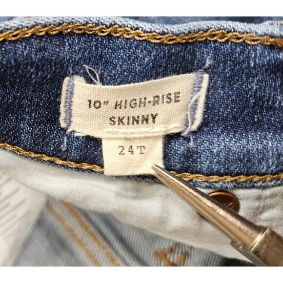 Madewell Womens Size 24 T High Rise Skinny Pockets Denim Blue Jeans - Picture 6 of 13